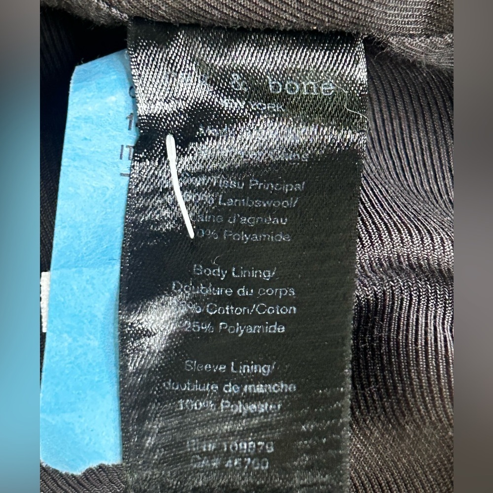 RAG & BONE Cotton Wool Blazer grey plaid size 2 Small - Picture 12 of 16